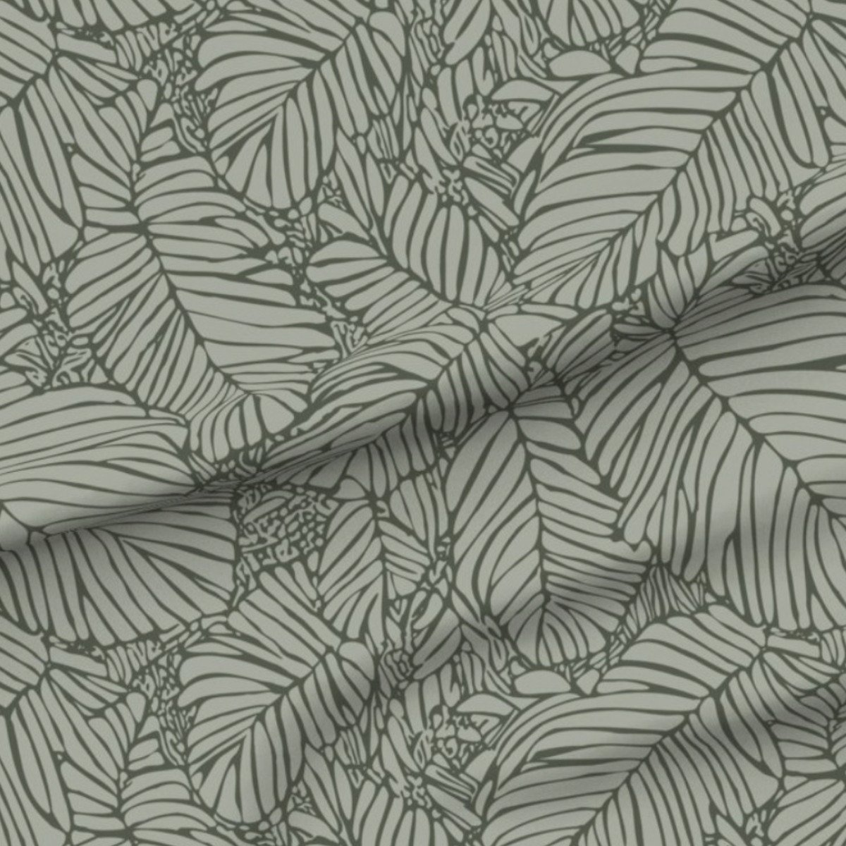 Asher Foliage pattern in sage green colorway
