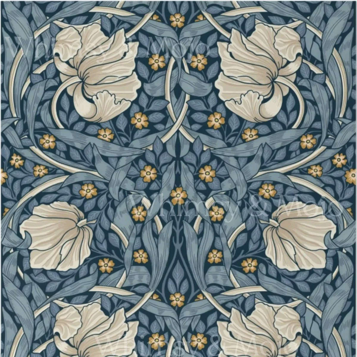 William Morris Wallpaper Pimpernel - Heritage Blue