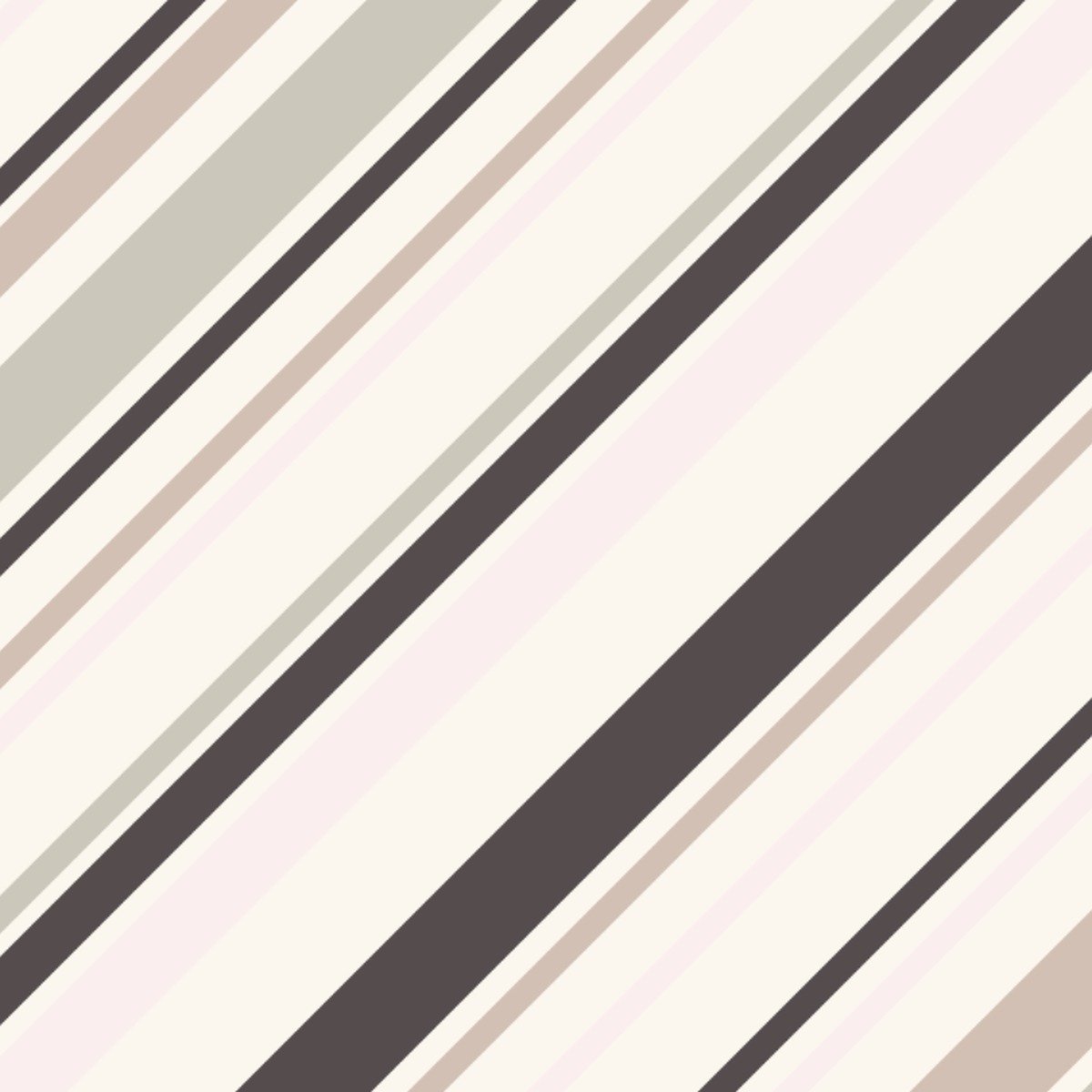 Diagonal stripe pattern from the Boho Bunny Hop collection in soft pink, blush, cream and mauve