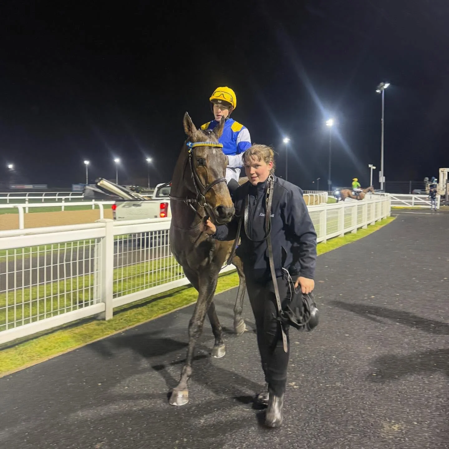 Just dried out after a wet &amp; windy night at Newcastle 

Falaise Blanc 10th
Wee Dresser 7th
Concert Boy 🥈🥈🥈

FB had a blow first run back off a break. WD green but showed promise for the future. CB agonisingly close to a win, but more solid poi