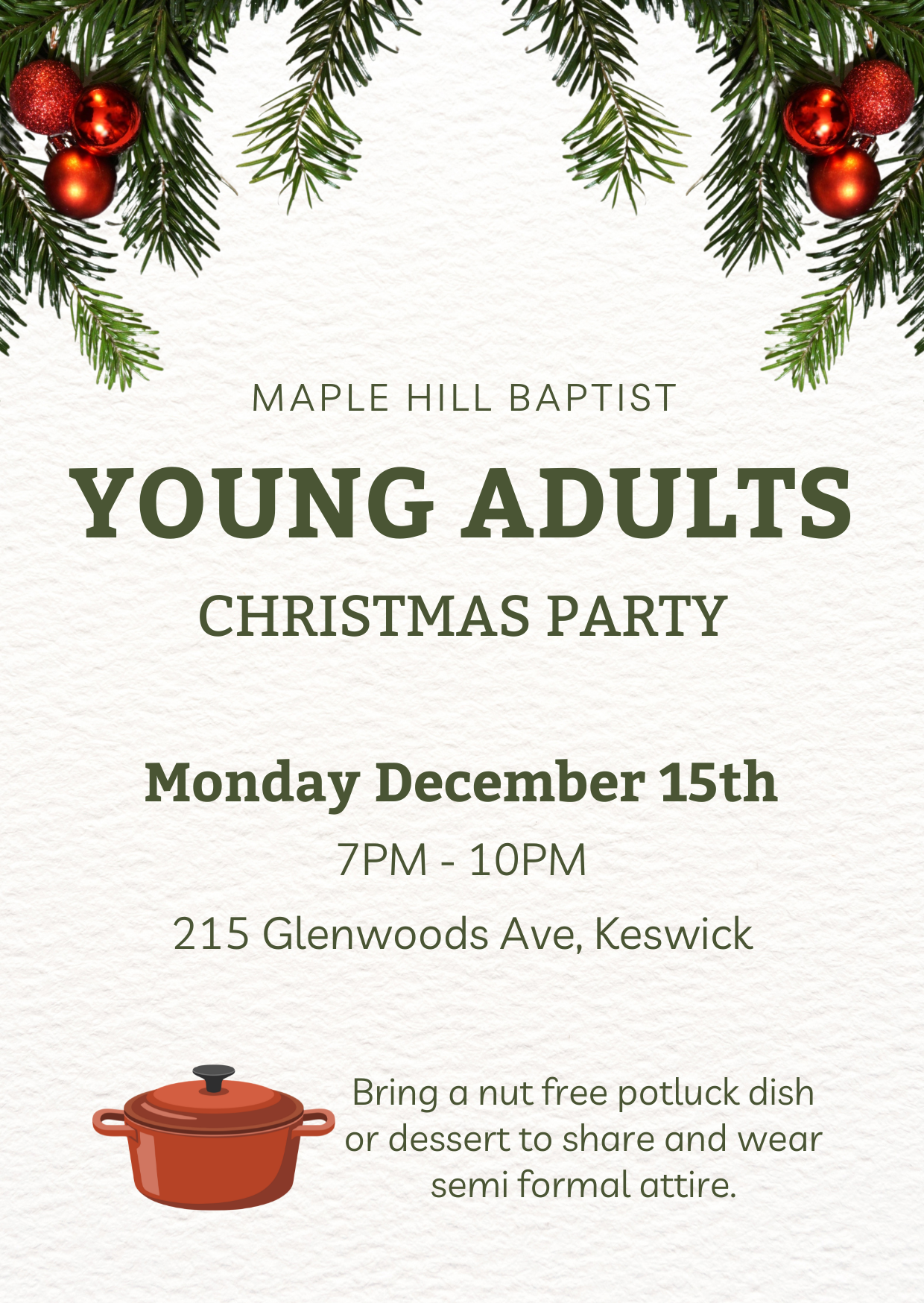 Young Adults Christmas Potluck