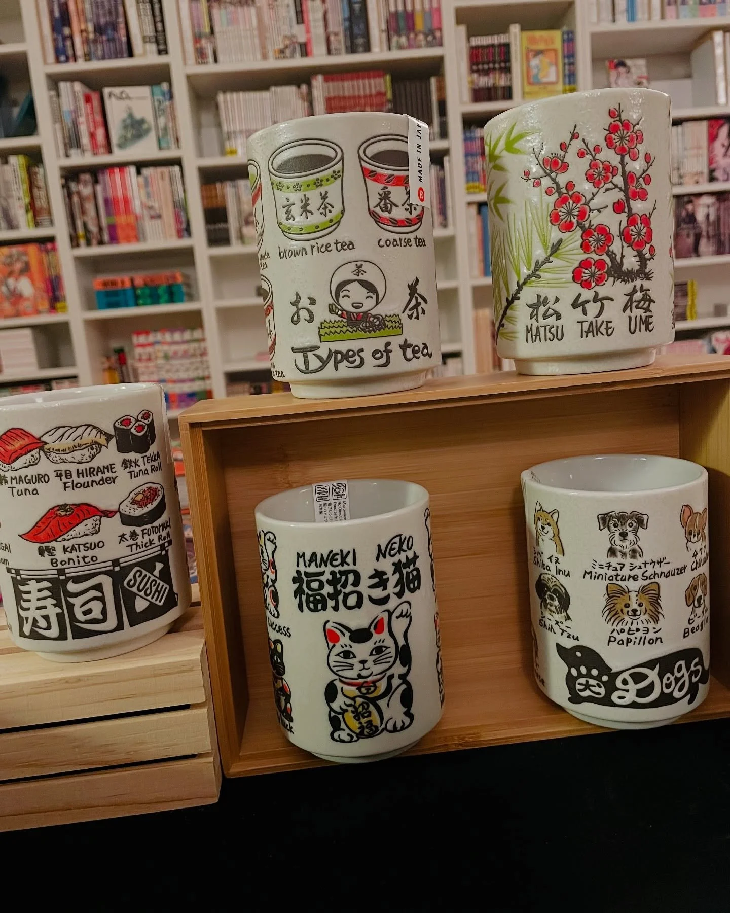 New yunomi-style tea cups in stock! Plus of course tons of manga😍 Entire store 10% off TODAY! Open 1PM - 5PM!

We hope you had a nice holiday weekend❤️

&mdash;-

HOURS 

MONDAY: CLOSED
TUESDAY: CLOSED
WEDNESDAY: CLOSED
THURSDAY: 3:00 PM - 7:00 PM
F