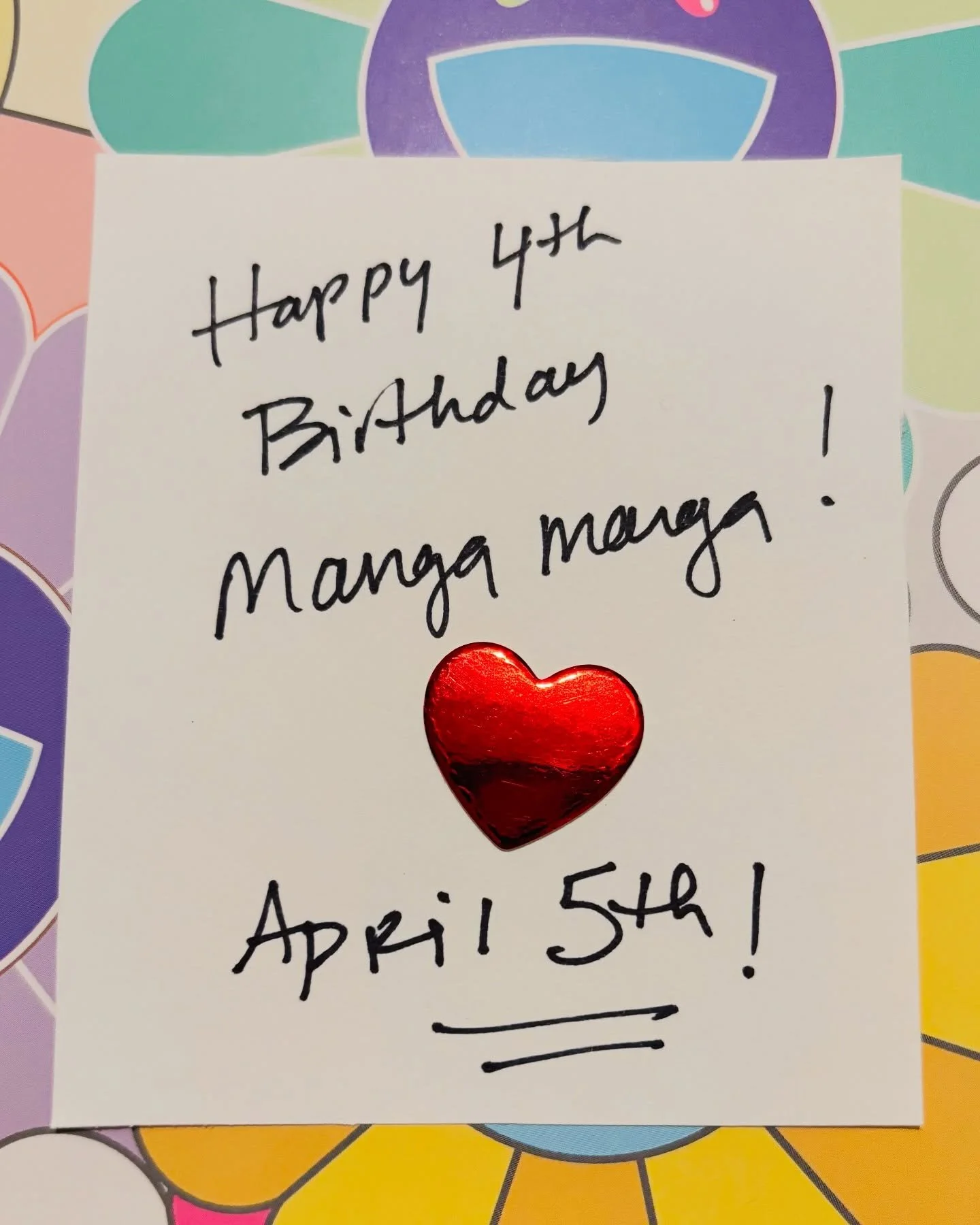 Manga Manga celebrates 4 years on April 5th! to celebrate, the entire store is 10% off Saturday and Sunday! Thankful for you💕

OPEN SATURDAY 11AM - 7PM🥳
OPEN SUNDAY 1PM - 5PM🎈

&mdash;&mdash;

HOURS 

MONDAY: CLOSED
TUESDAY: CLOSED
WEDNESDAY: CLOS