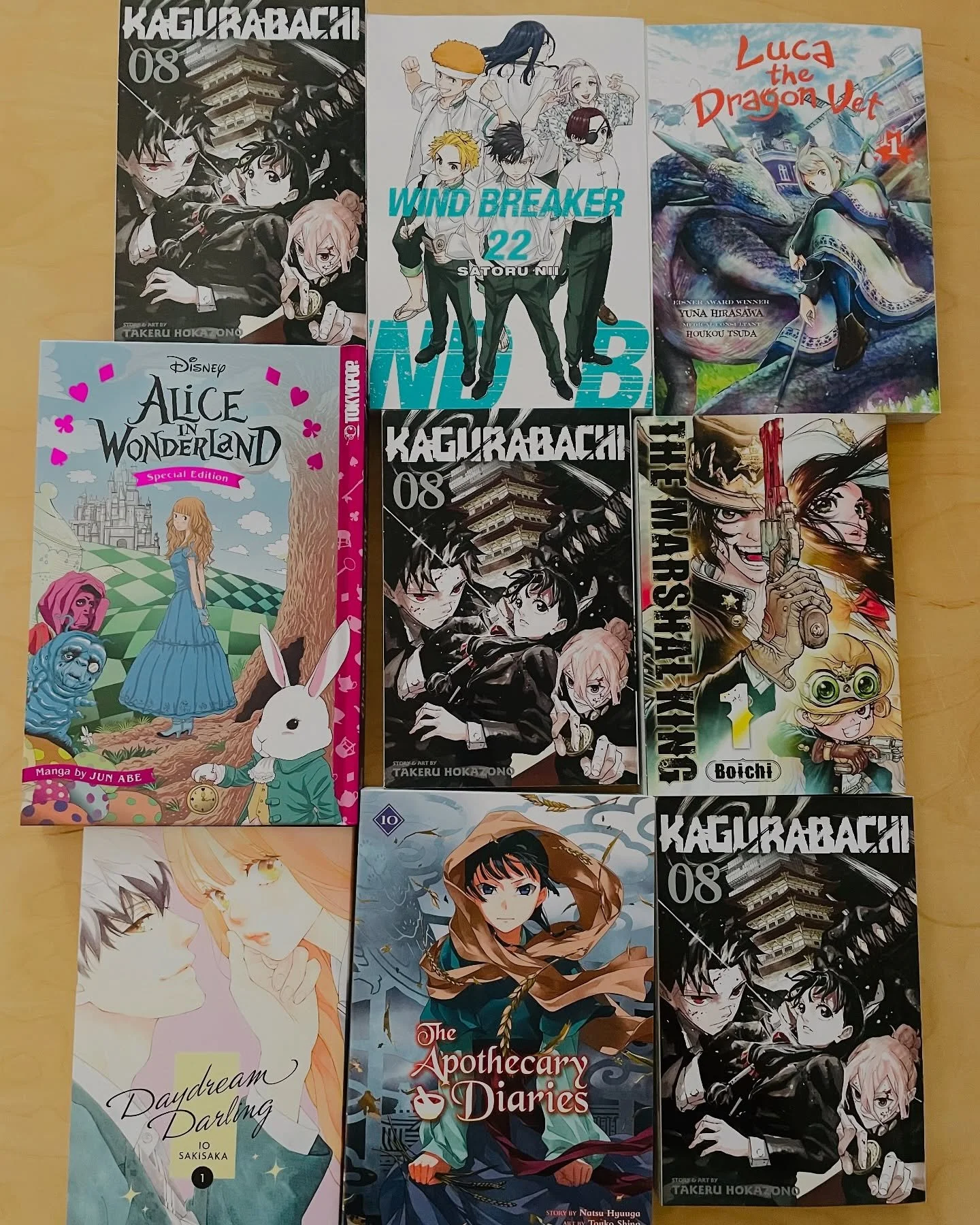 💗NEW RELEASES 8/6/26💗

* Daydream Darling, Vol. 1
* Disney Manga Alice in Wonderland: Special Edition (Hardcover)
* Kagurabachi, Vol. 8
* Luca the Dragon Vet 1
* The Apothecary Diaries 10 (Light Novel)
* The Marshal King, Vol. 1
* Wind Breaker 22

