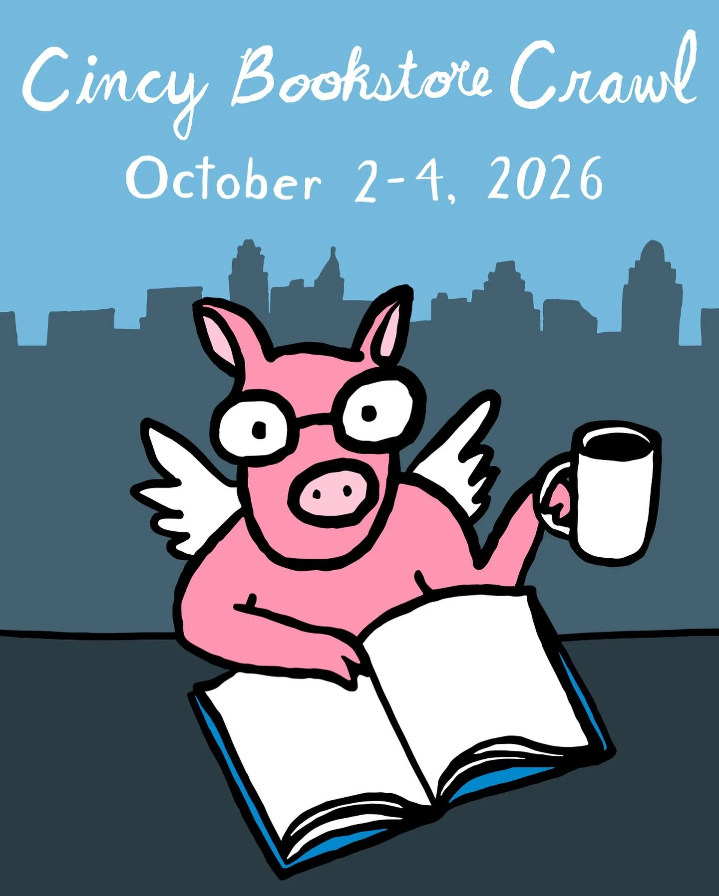 SAVE THE DATES! The Cincy Bookstore Crawl is October 2-4! Our favorite weekend of the year! Visit @cincybookstorecrawl for more information!

&mdash;-

HOURS 

MONDAY: CLOSED
TUESDAY: CLOSED
WEDNESDAY: CLOSED
THURSDAY: 3:00 PM - 7:00 PM
FRIDAY: 3:00 