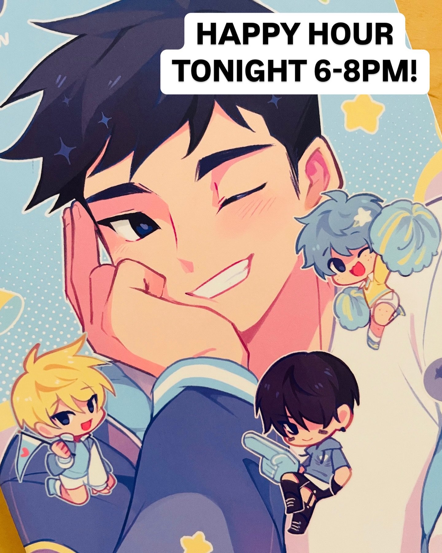 TONIGHT!

FREE FUN ANI-MANGA HAPPY HOUR ON BACK PATIO HOSTED BY CHLO&Euml; with @book.nook.maidcafe !

FRIDAY, SEP 18 /6-8PM! 

Go! Fight! Win! It&rsquo;s time to show off some skills with the Manga Manga &ldquo;Sports&rdquo; Fest this Friday, 9/18 f