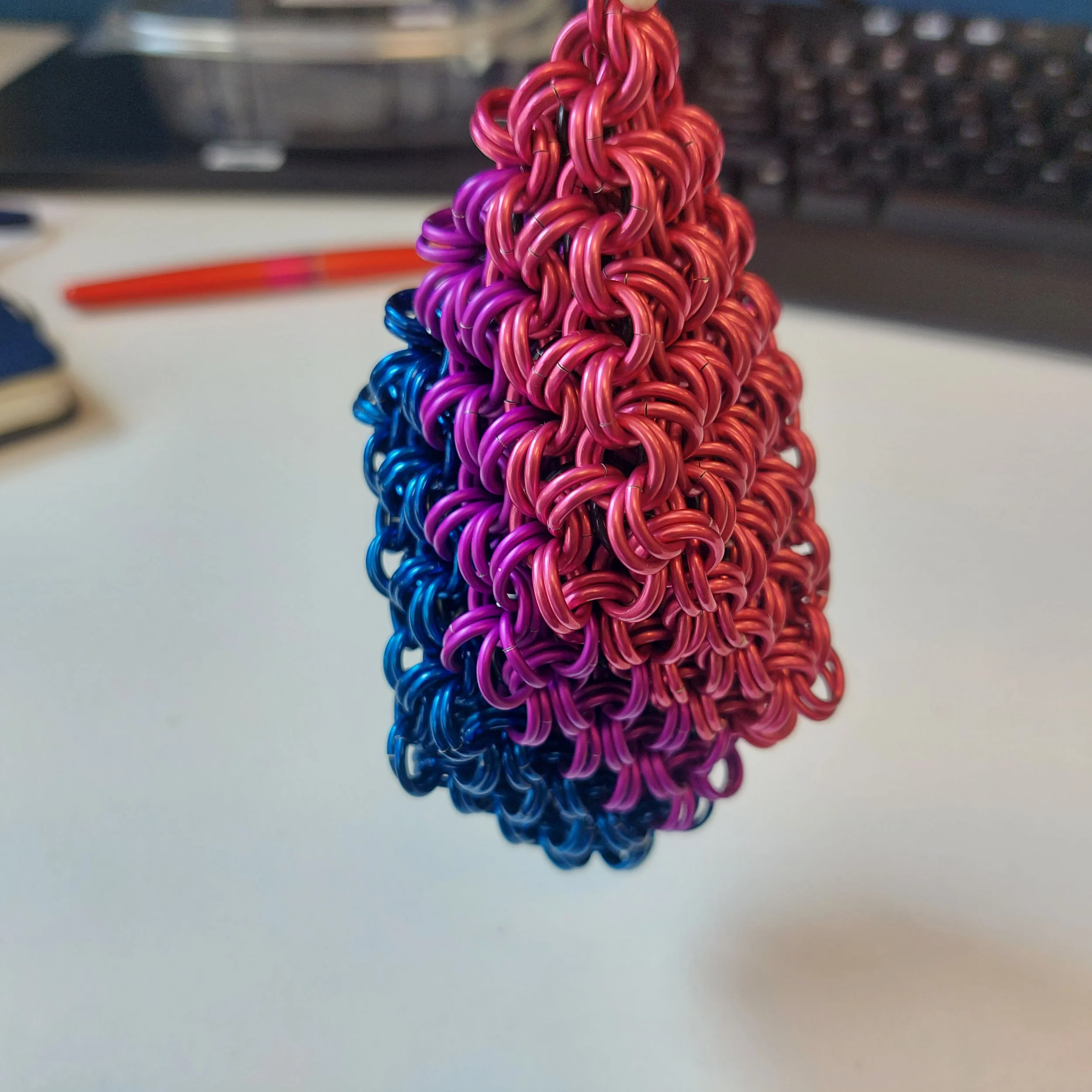 Pride Chainmail Jelly Cube, Bisexual Pride