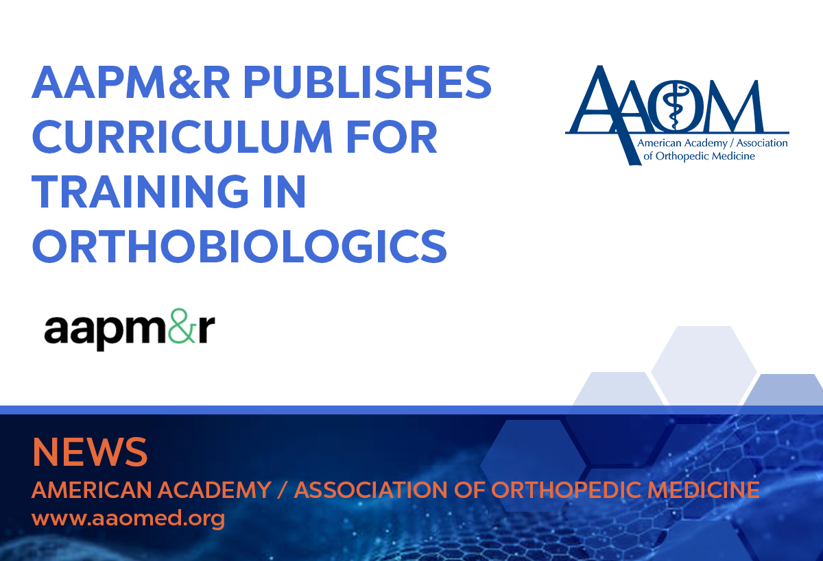 AAPM&R Publishes Curriculum for Training Resources — American Academy ...