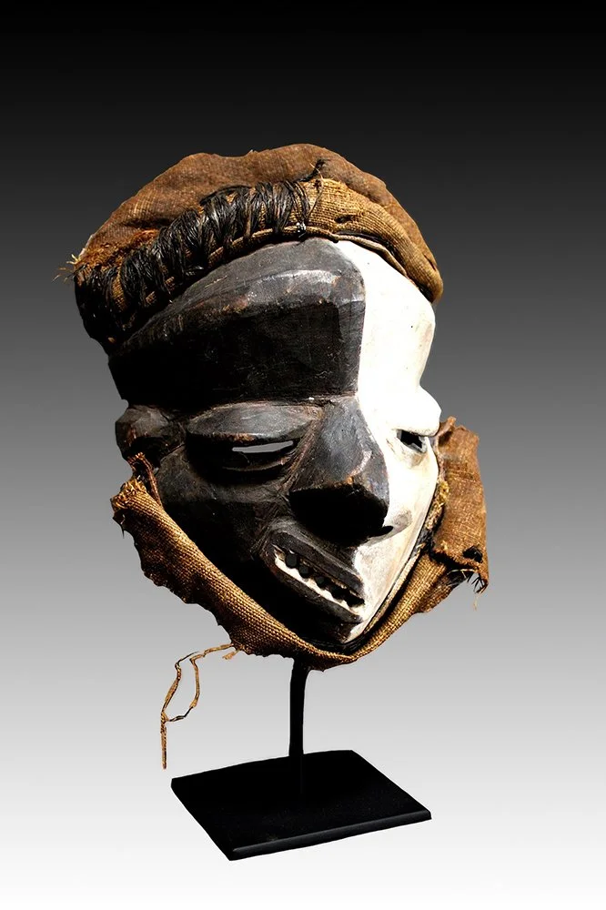 Pende Mbangu deformity mask.  www.gallerytribalart.com