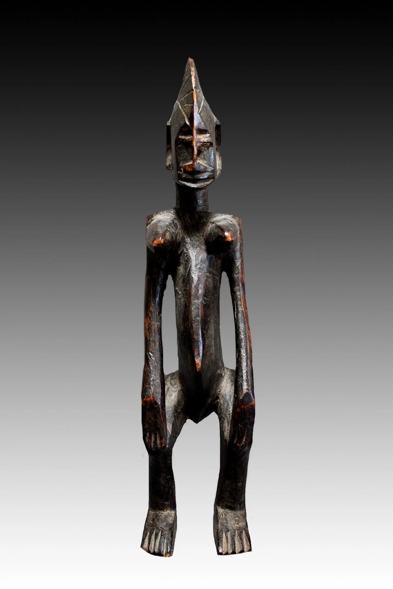 Bamana figure represents a young girl in her ideal state of attraction.  www.gallerytribalart.com