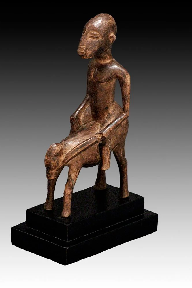 Senufo Equestrian, west African wood carved figures.  www.gallerytribalart.com
