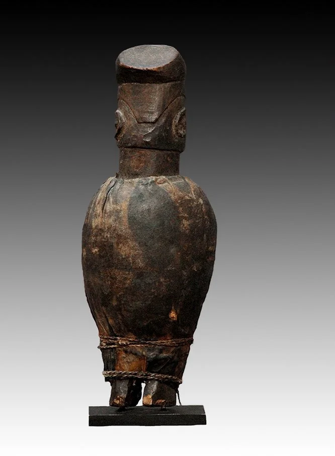 Teke figure bound by leather and rope.  www.gallerytribalart.com