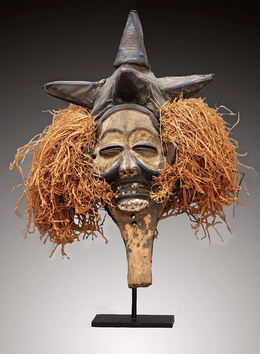 Yaka Mask, authentic African masks for sale, www.gallerytribalart.com