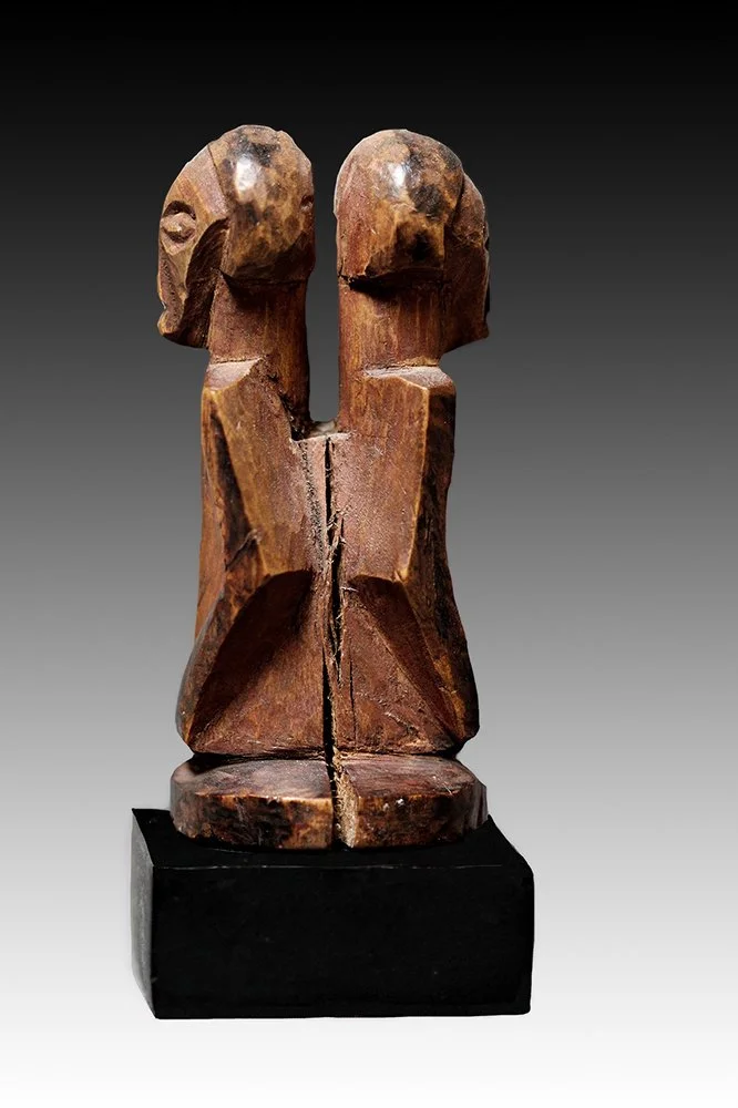 Bembe janus figures also known as Buyu or Sikasingo.  www.gallerytribalart.com