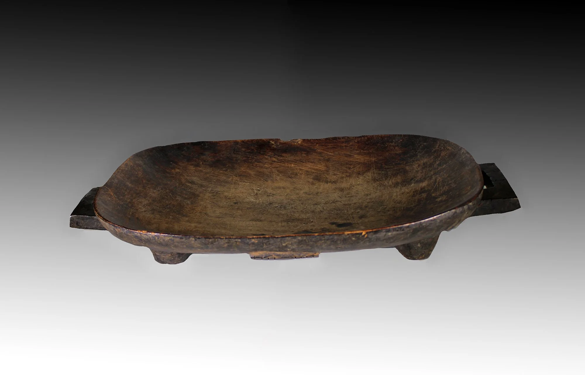 Zulu meat platter, South Africa, traditional African utilitarian wooden platter.  www.gallerytribalart.com