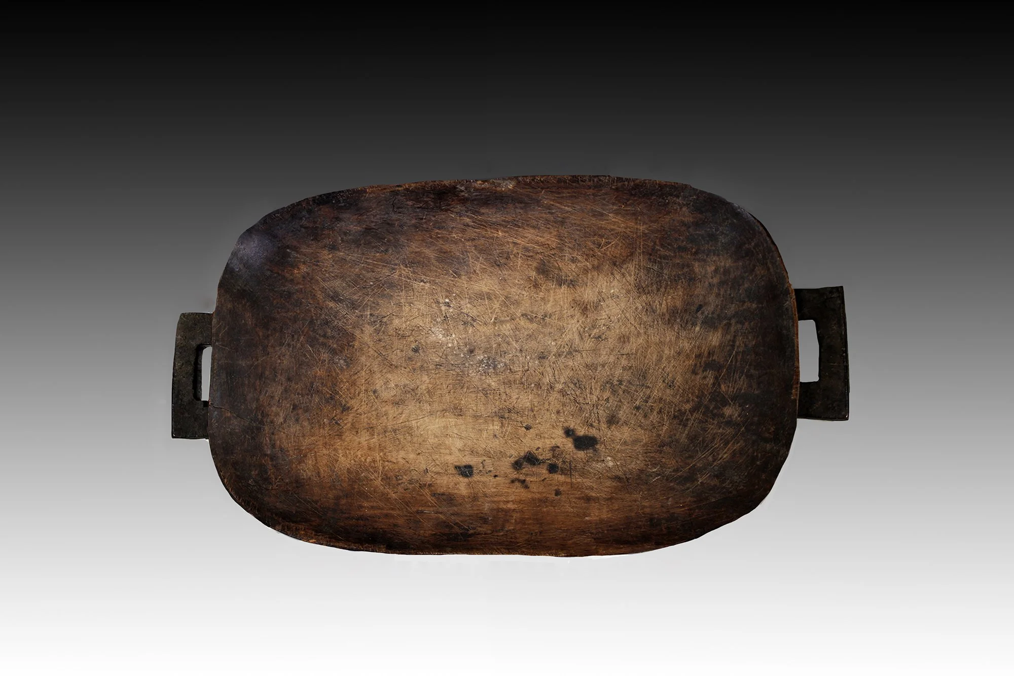 Zulu Meat Platter's  top  is a working surface is worn from use.  www.gallerytribalart.com