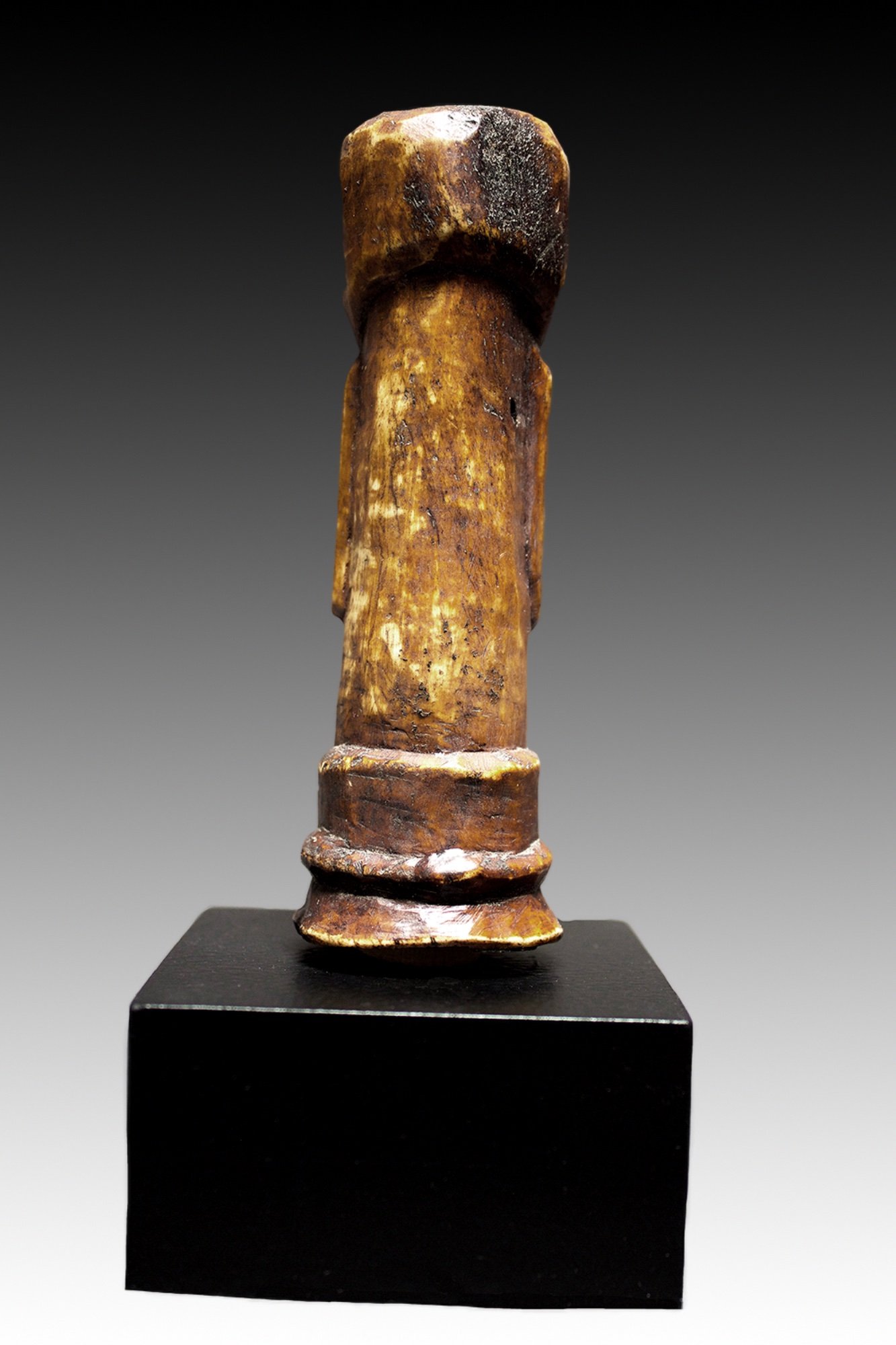 Lega bone figure, back view from the Democratic Republic of Congo.  www.gallerytribalart.com