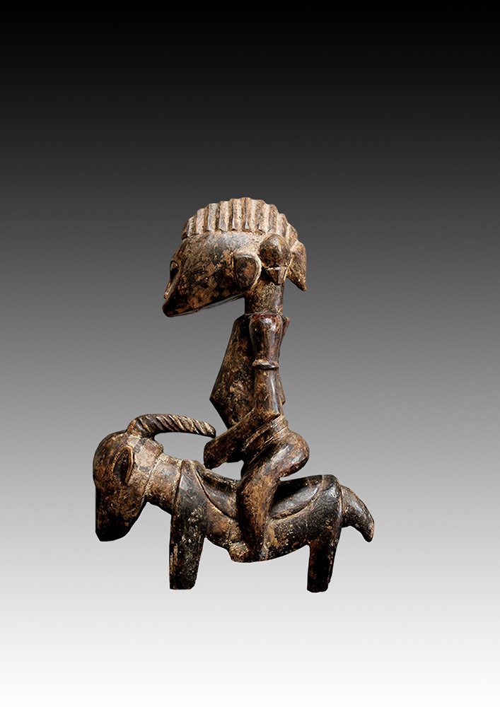 Senufo wood carved horseman, Ivory Coast.  www.gallerytribalart.com