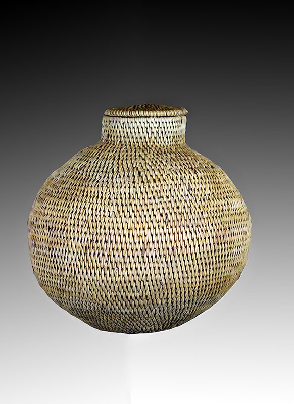Buhera basket from Zimbabwe, woven of cane reeds, vines and plant fibers.  www.gallerytribalart.com