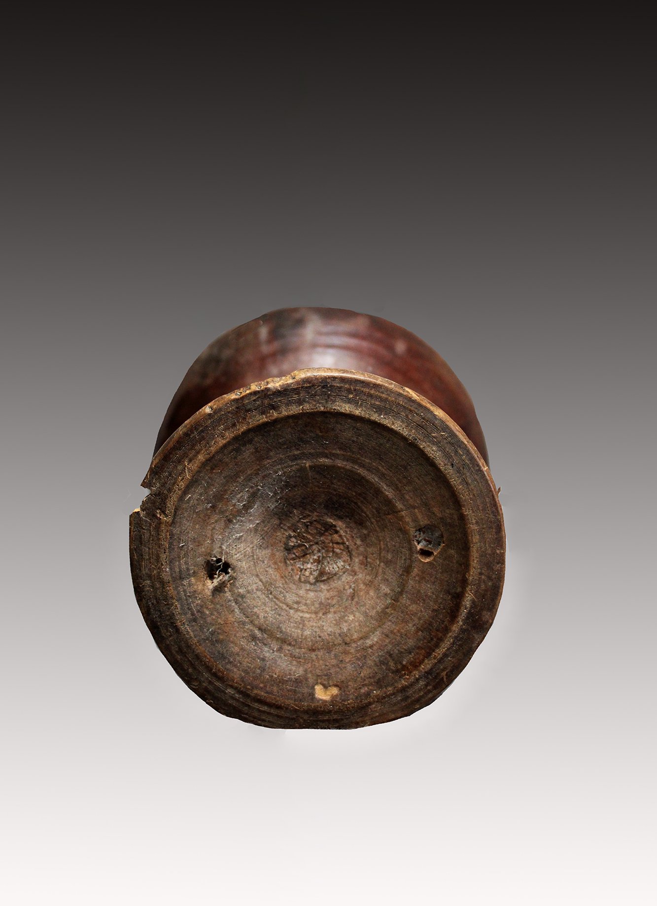 Gurage antique butter cup, bottom view.  www.gallerytribalart.com