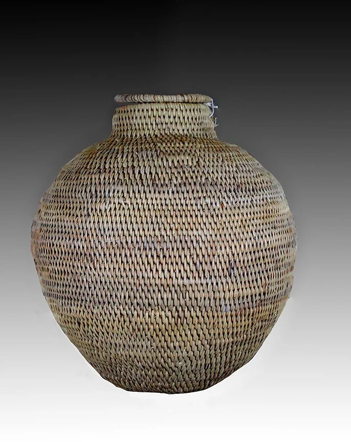 Buhera baskets are hand woven of cane reeds, locally grown vines and plant fibers.   www.gallerytribalart.com