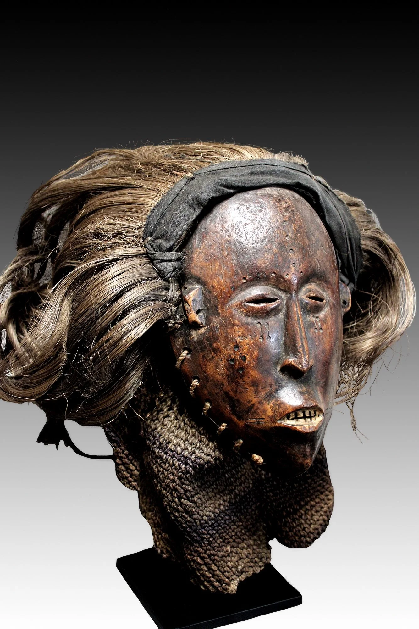 Lwena or Luchazi mask from Zambia or Angola.  www.gallerytribalart.com