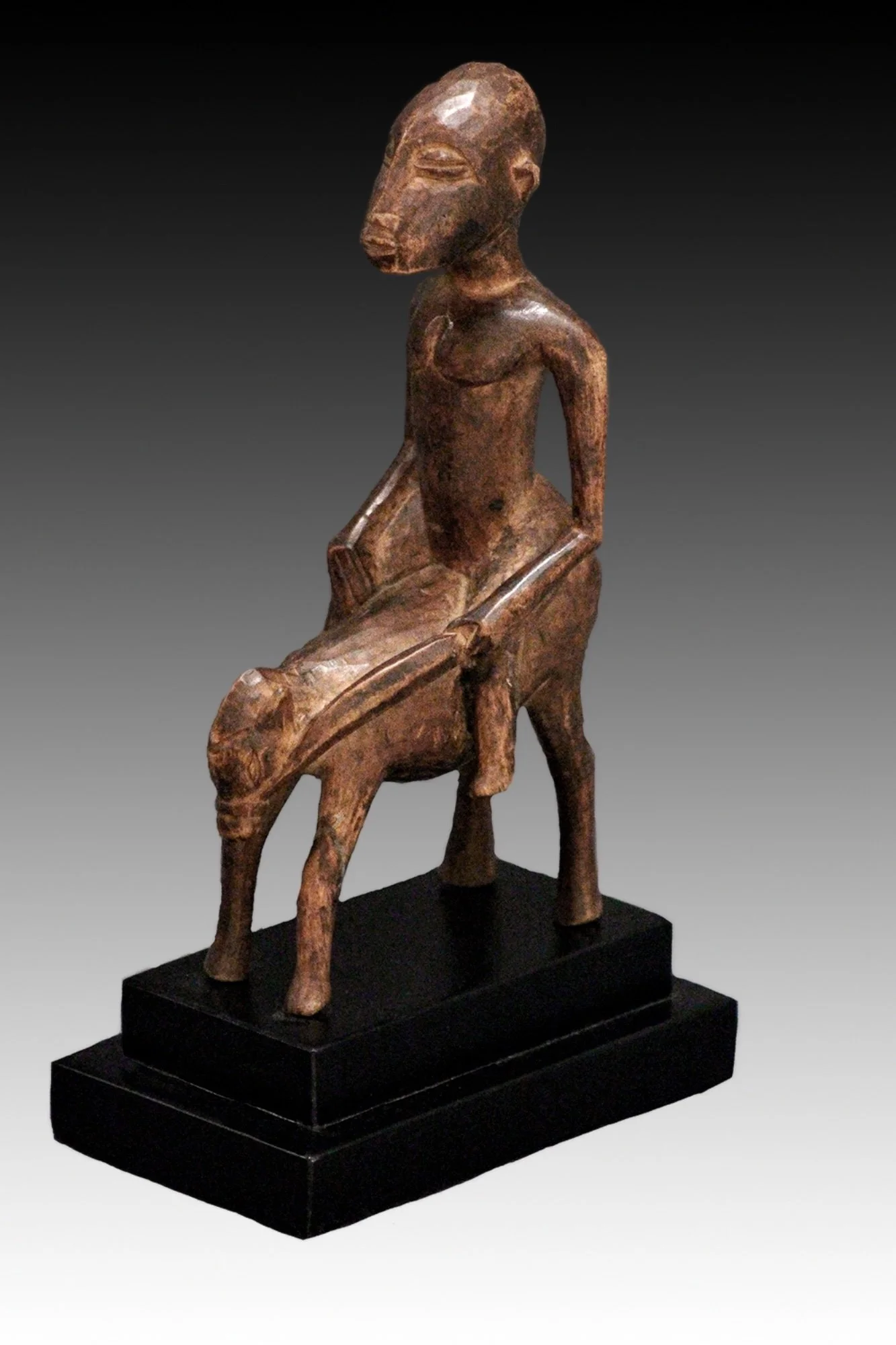 Senufo Horseman is thought to portray secular authority, a warrior hero, noble hunter or ruler.  www.gallerytribalart.com