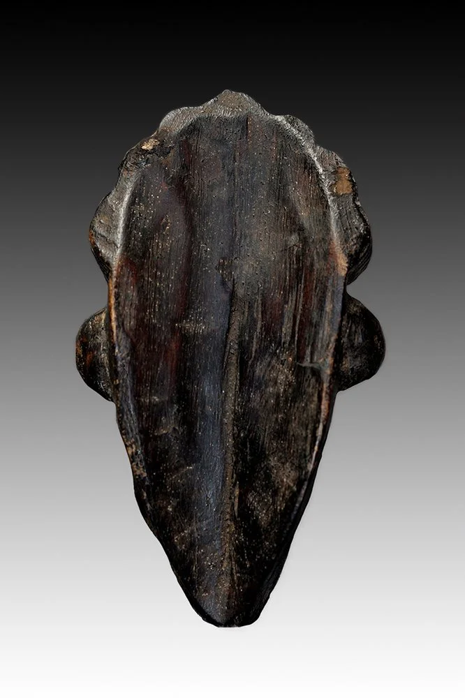 Bassa mask with rich dark brown patina.  www.gallerytribalart.com