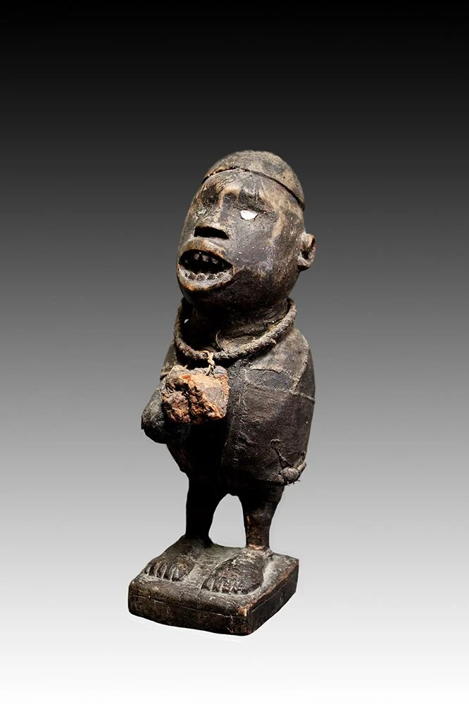 Kongo figure, divination wood carvings from the Congo.  www.gallerytribalart.com