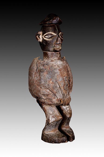 Yaka figure antique African wood carved figure from the Congo.  www.gallerytribalart.com