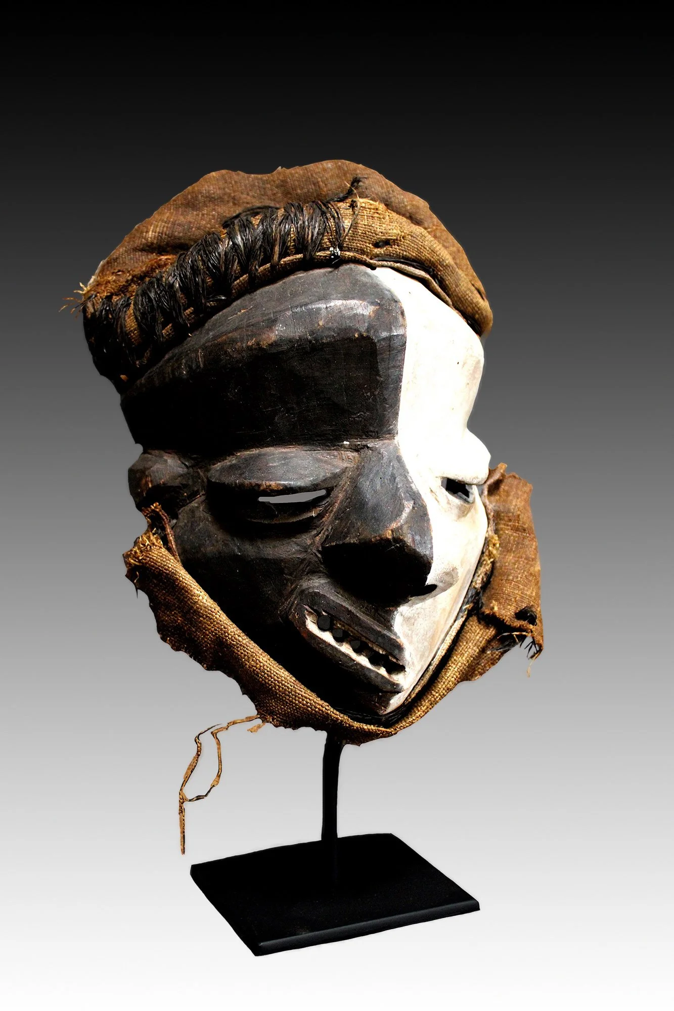 Pende deformity mask, democratic republic of congo.  www.gallerytribalart.com