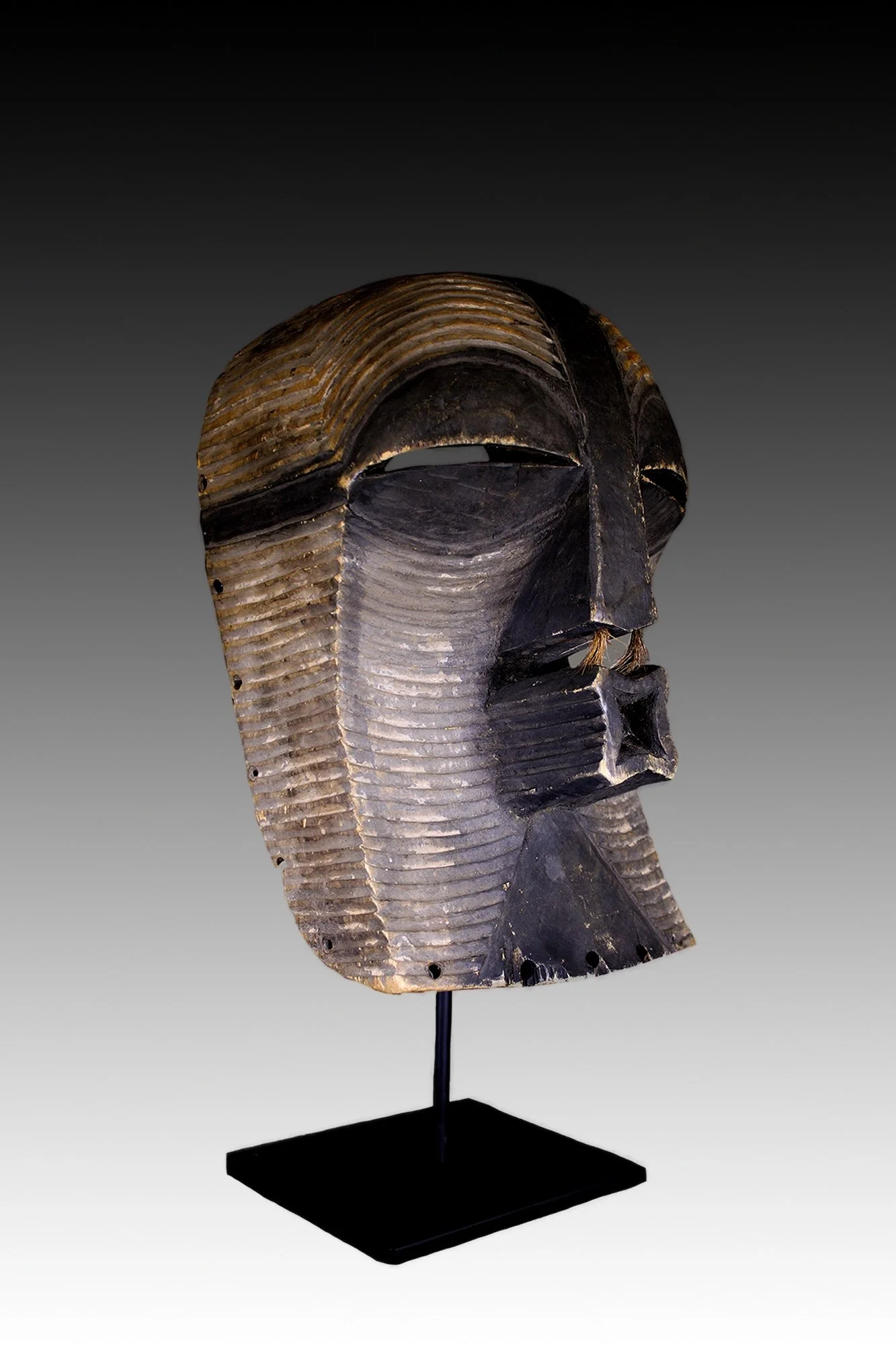 Songye Kifwebe mask used for initiations and funerals.  www.gallerytribalart.com