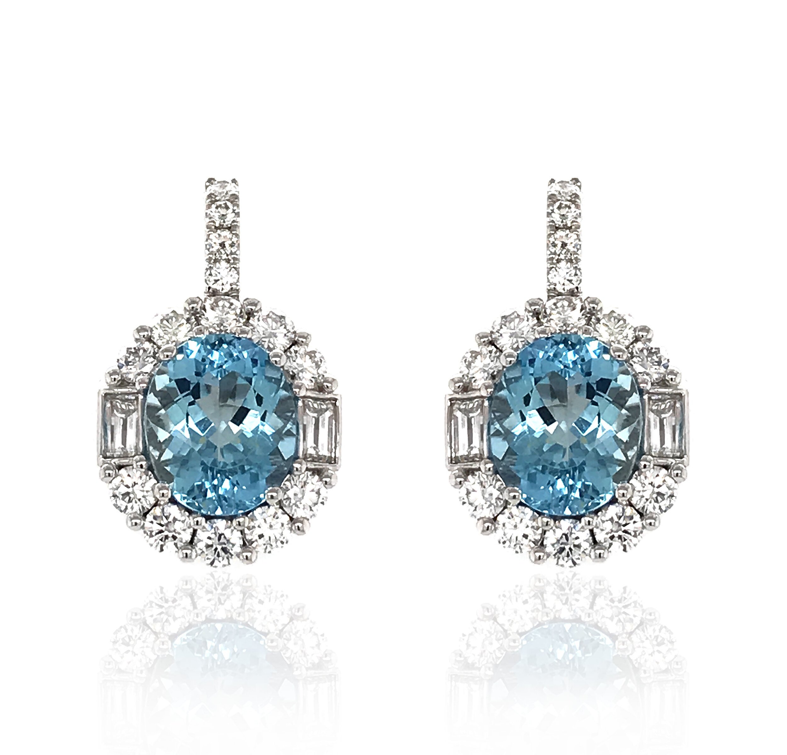 Diamond & Aquamarine Drop Earrings - Fine Jewelry by Tamsen Z