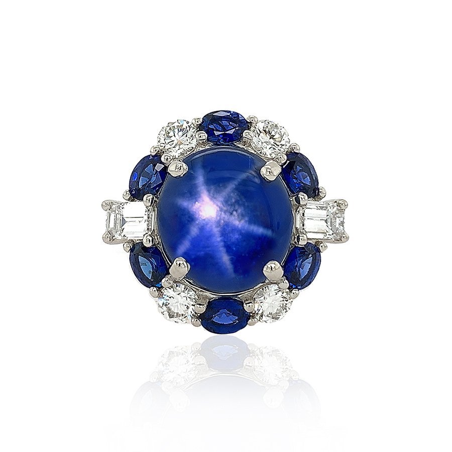 Men's Blue Star Sapphire Ring – kahnfinejewelry