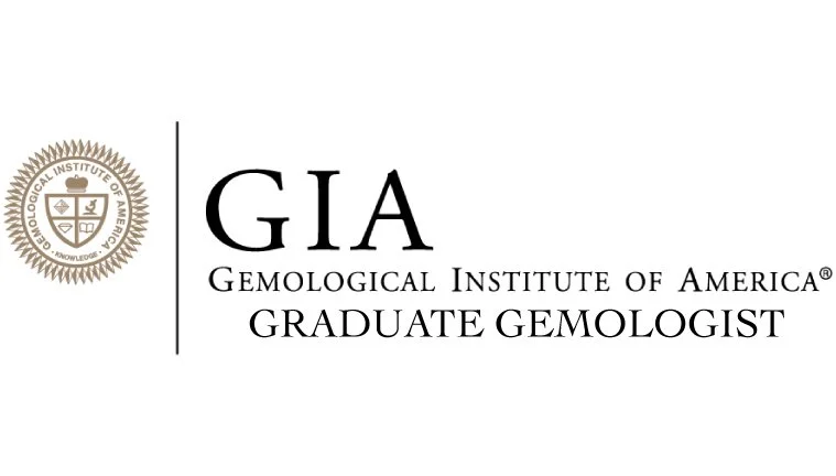 Logo of the Gemological Institute of America with the text 'GIA Graduate Gemologist'.