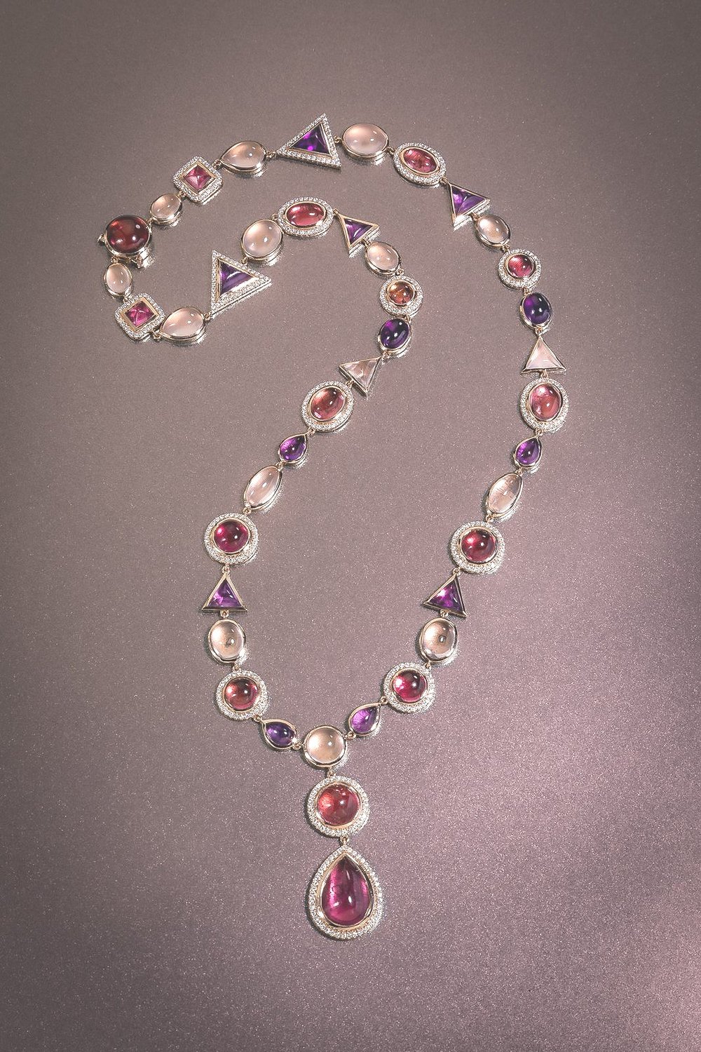 Chelsea Pink Gems Necklace – AMALILY