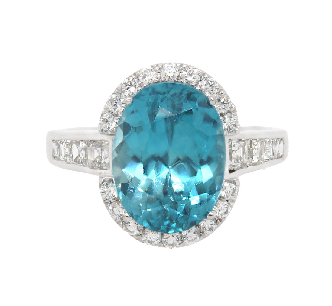 Zircon Classic Design Ring, Blue Zircon Ring, Sterling Silver - Etsy