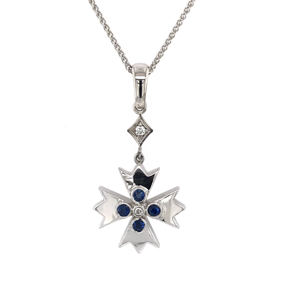 Together Series Sapphire and Diamond Pendant