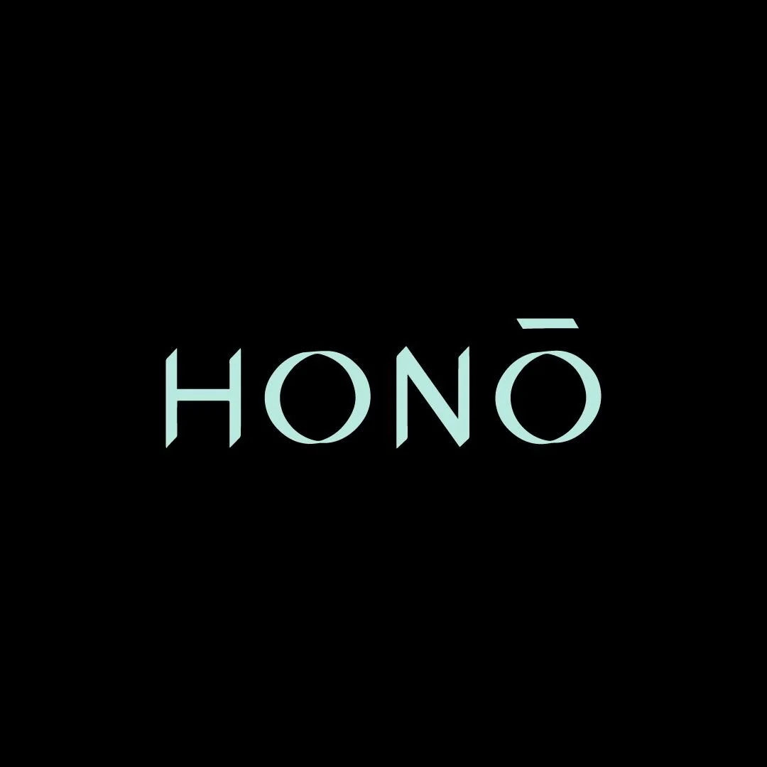 The image features the word 'HÖNÖ' written in light blue text on a black background.