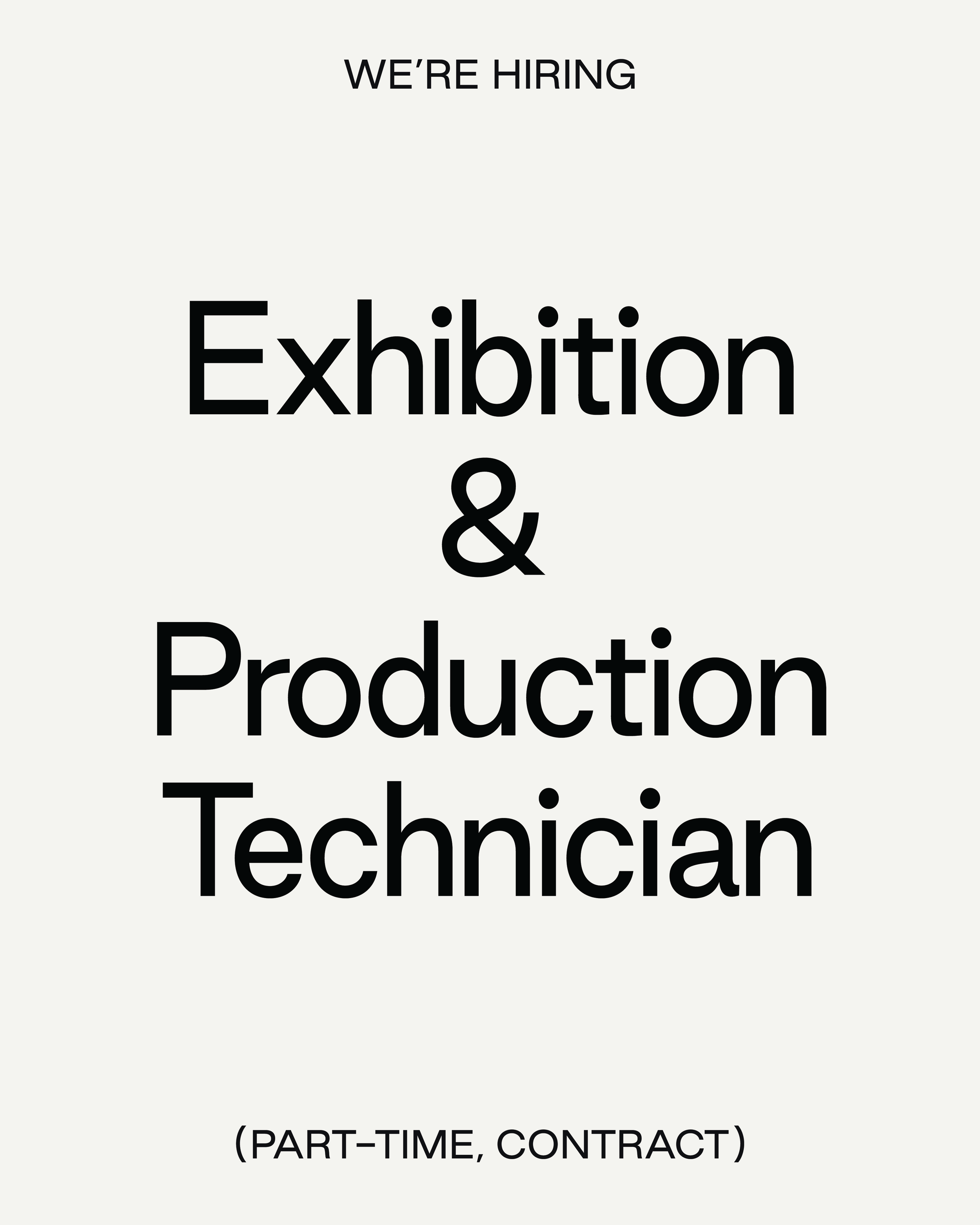The Luminary is Hiring: Exhibition &amp; Production Technician (Contract