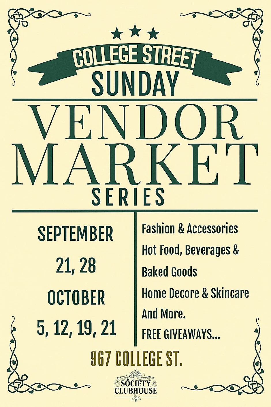 Sunday Market on College