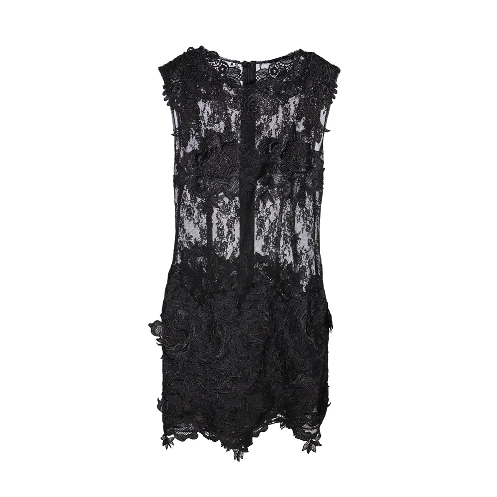 Akira Chicago - Black Floral Pattern Lace Dress - Size: Small  The  Distinct Shop | Metro Detroit