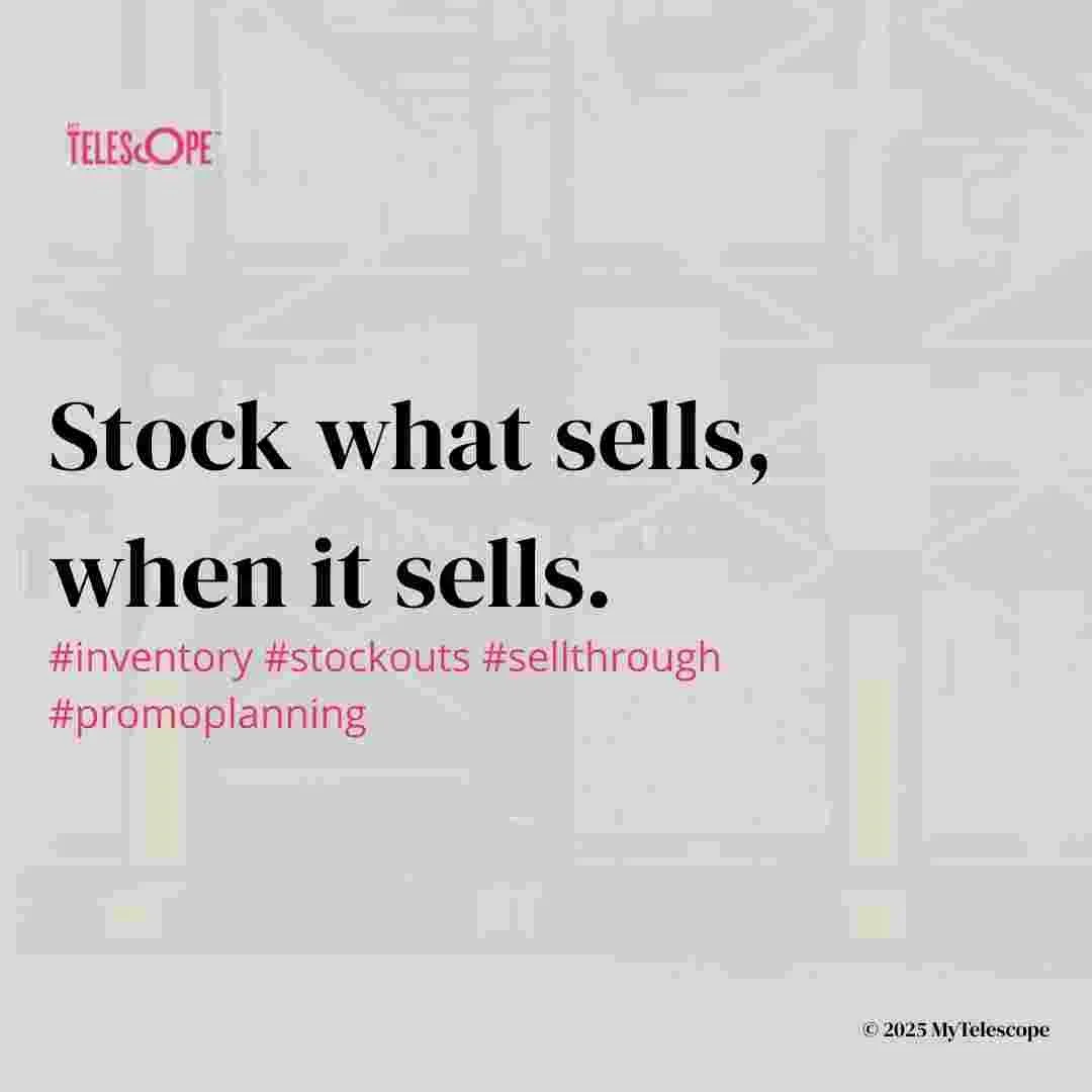 Stock what sells, when it sells.