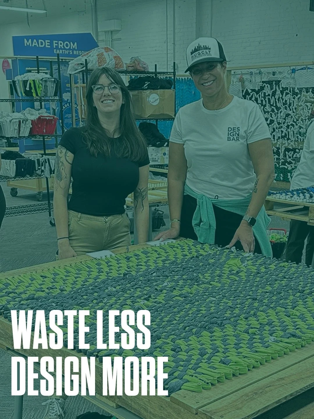 Design is about rethinking materials ♻️🌎

For Earth Week, we volunteered at @innovationbarnclt, weaving sound panels from misprinted T-shirts.

More sustainability in design, please! 👏