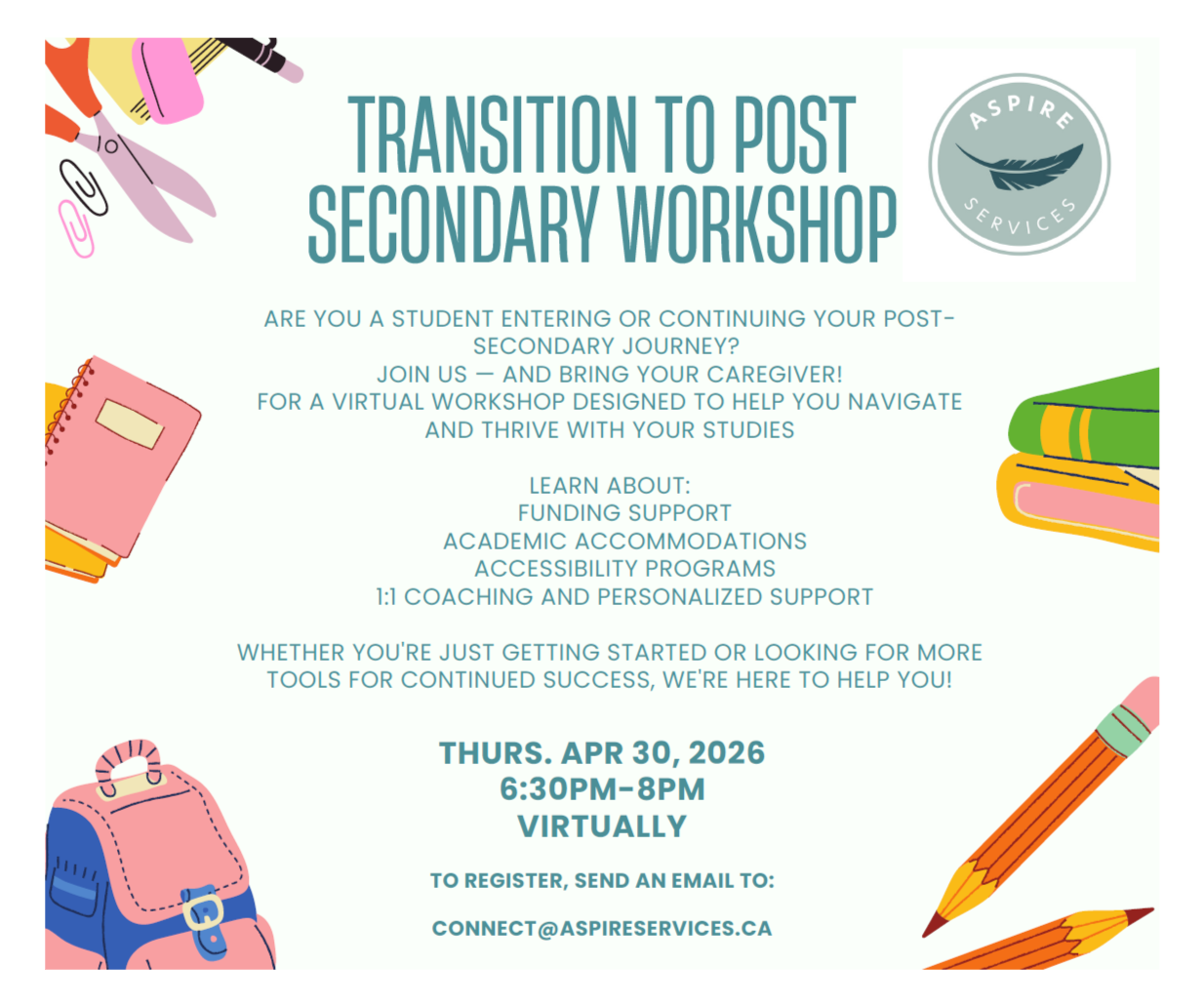 Transition to Post Secondary Workshop (Virtual)