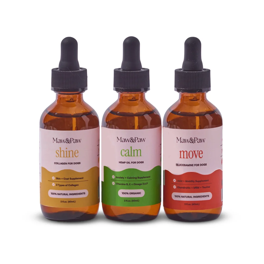Three herbal tincture dropper bottles in a row on white