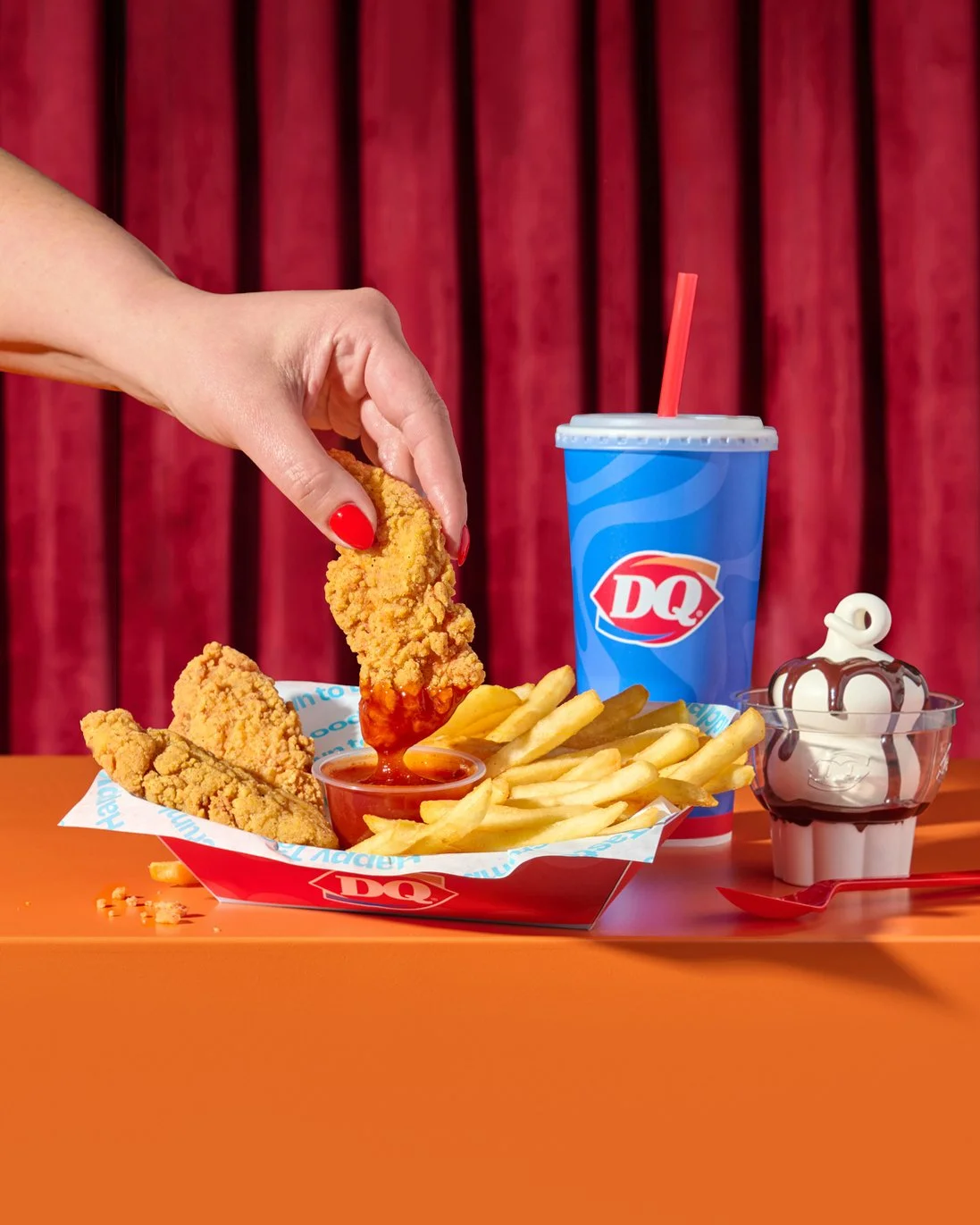 Fast food studio shot