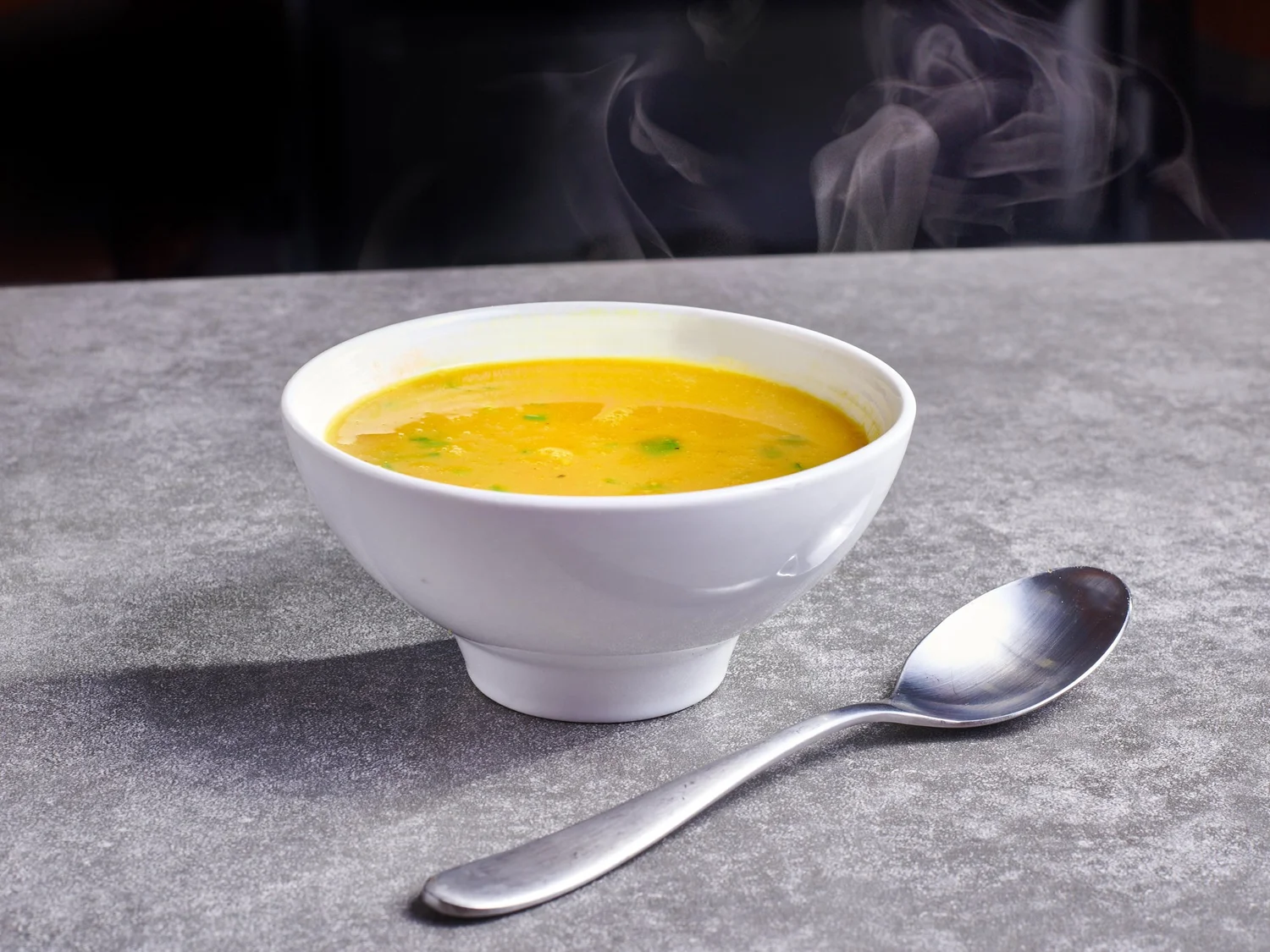 Dal soup steamy shot