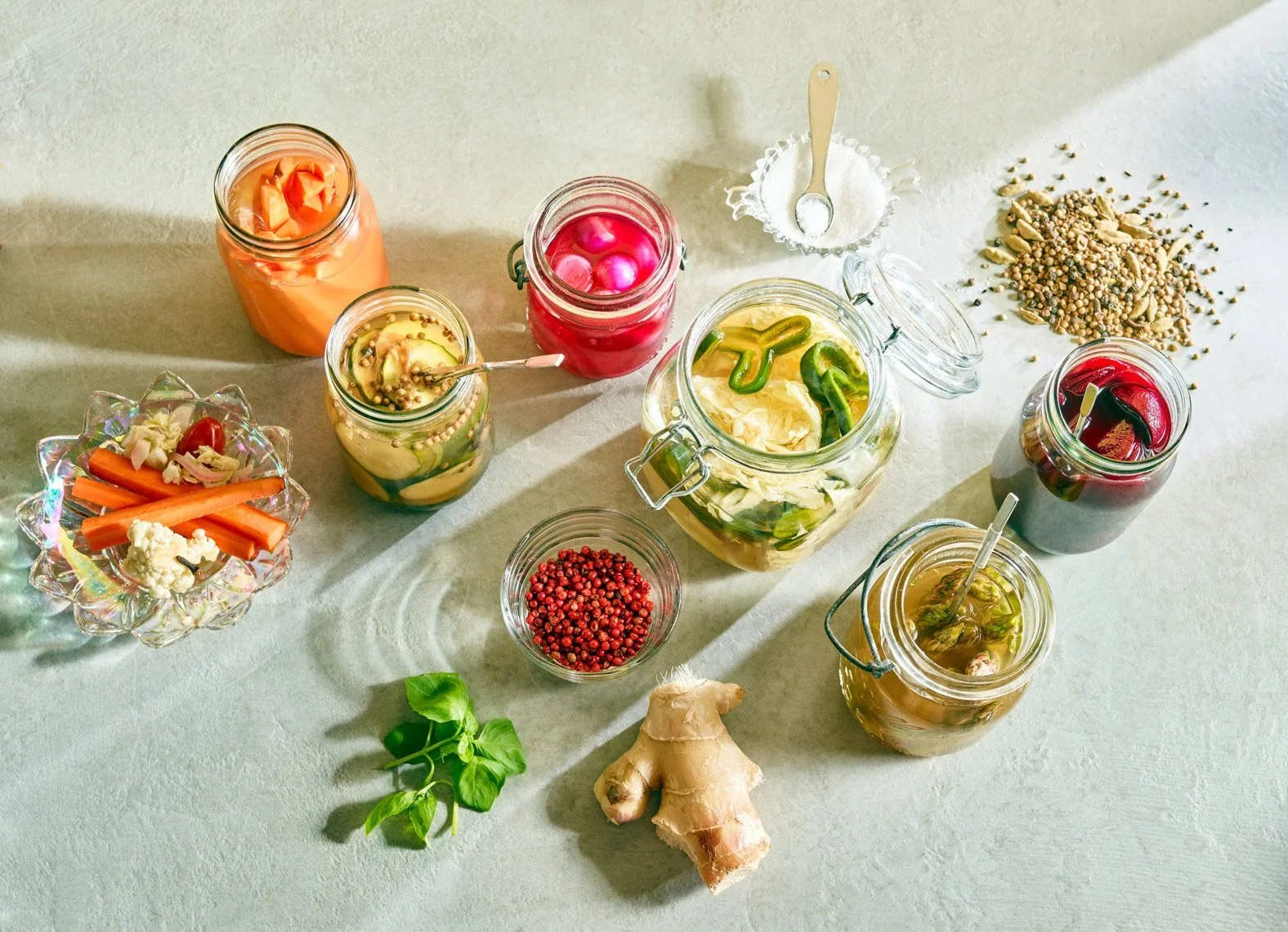 Quick Pickles Editorial Photography for Edible East Bay