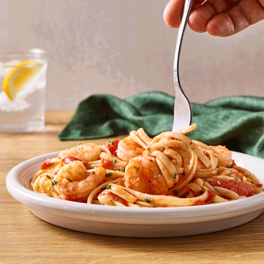 Shrimp scampi twirl stop motion